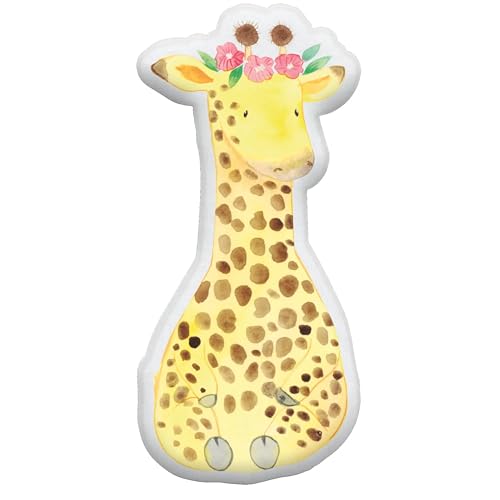 Mr. & Mrs. Panda Kissen Kuscheltier Giraffe Blumenkranz 70 cm - Geschenk, Tierkissen, Freundin, Plüschtier, Afrika, Selbstliebe, Wildtiere von Mr. & Mrs. Panda