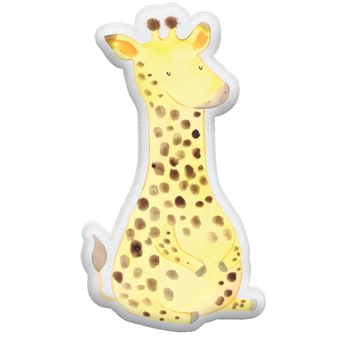 Mr. & Mrs. Panda Kissen Kuscheltier Giraffe Zufrieden 45 cm - Geschenk, Afrika, Tierkissen, Plüschtier, Wildtiere, Abenteuer von Mr. & Mrs. Panda