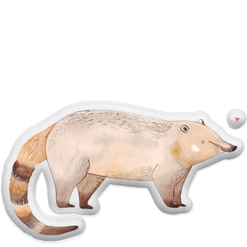 Mr. & Mrs. Panda Personalisiertes Kissen Kuscheltier Nasenbär 25 cm - Personalisierte Geschenke, Schlafkissen Tierform Mit Namen, Tiermotive, Mr. & Mrs. Panda Personalisiertes Kissen Kuscheltier Nasenbär 25 cm - Personalisierte Geschenke, Schlafkissen Tierform Mit Namen, Tiermotive, von Mr. & Mrs. Panda