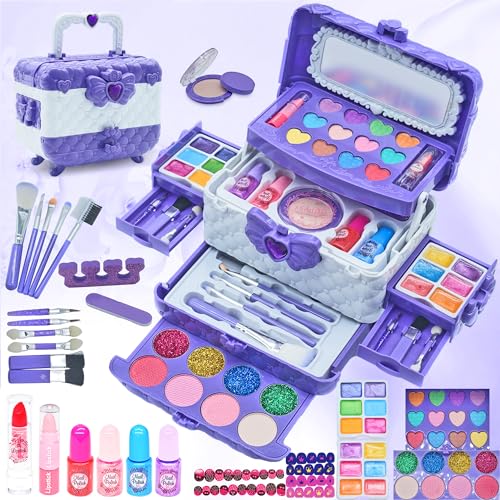 Kinder Make-up Sets für Mädchen, Kinder Make Up Kit Mädchen Spielzeug von Mrabbitoo