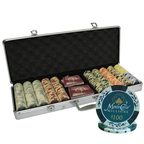 MRC Monte Carlo Millions Pokerchips-Set mit Aluminiumkoffer, 500 Stück von Mrc Poker