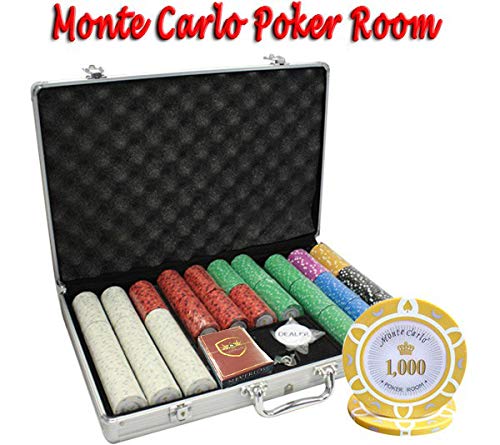 MRC Monte Carlo Poker-Chips-Set mit Aluminiumkoffer, 650 Stück von Mrc Poker