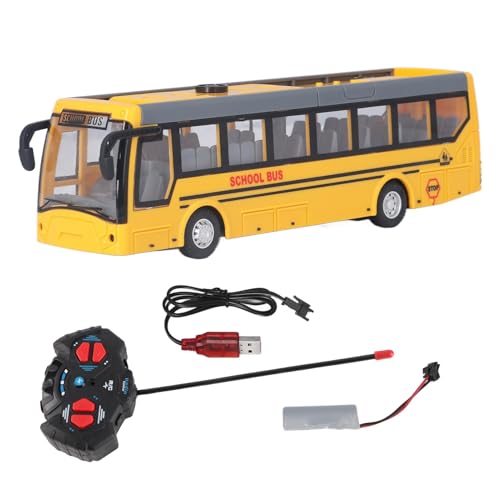 Ferngesteuertes Busspielzeug, Hohe Simulation Aller Richtungen, Wiederaufladbarer RC-Schulbus für Kinder, Ferngesteuerter Bus, RC-Schulbus, Einfache Steuerung, Elektronisches von Mrisata