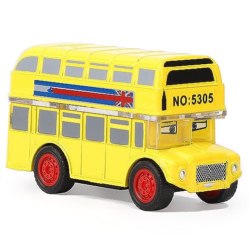 Mrisata Cartoon Bus Legierung Auto Spielzeug Hoch Simulation Fahrzeug Modell für Sammlung (Reisebus gelb) von Mrisata