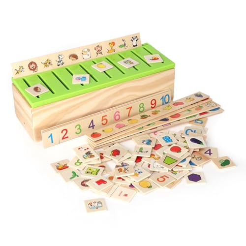 Mrisata Klassifikation des Frühen Lernens von Spielzeug Wissen Blockiert Bildungs-Holz-Wissens Klassifizierung Box Blockiert Kinder-Spielzeug das Frühe Lernen von Mrisata