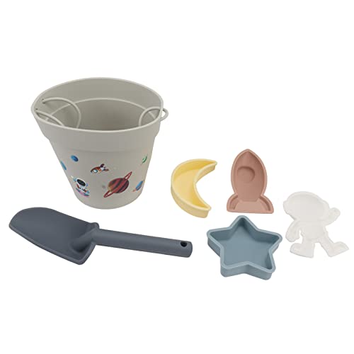 Mrisata Strand-Sandspielzeug-Set, Zusammenklappbares Strandspielzeug, Inklusive Strandeimer, Silikon-Schneespielzeug, Eltern-Kind-Interaktion, wasserdichte Outdoor-Schneeeimer und (Beige) von Mrisata