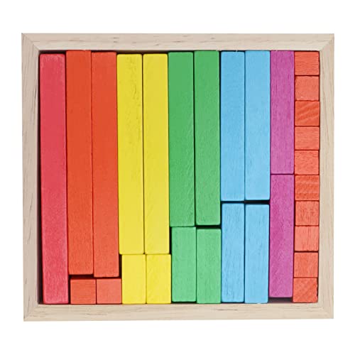 Mrisata Zählstäbchen aus Holz, Bunte Cuisenaire-Stäbe, Individuelles Set Kinder, Zählen, Heimschulbedarf von Mrisata