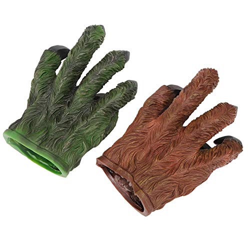 Tierkopf-Handpuppe, Hochsimuliert, 2 Stück, für, Pädagogisches Modellspielzeug für Interaktive Unterhaltung (Monster-Handpuppe) von Mrisata