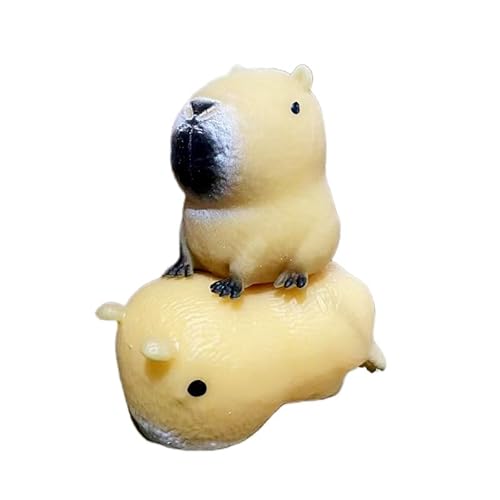 Mrltau 4 Pcs Antistress Spielzeug Capybara Squishy, Capibara Squeeze Toy, Antistressball Erwachsene, Antistressball Kinder, Capybara Sachen Capybara Kuscheltier Capybara Schlüsselanhänger von Mrltau