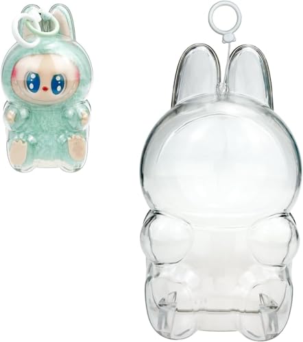 Mrltau Schutzhülle Schlüsselanhänger für Labubu Have a Seat, Protective Transparente PVC-Tasche für Labubu Doll, Installation einfach, modern und langlebig, Schützen Sie Ihre Labubu Puppe von Mrltau