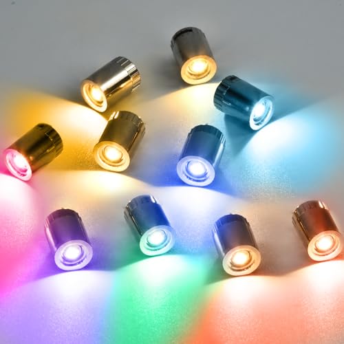 10 pcs Mini LED Licht, Micro LED Licht, LED Licht Mini mit Batterie, Mini LED Licht zum Kleben, Geeignet zum Dekorieren von Puppenhäusern, DIY-Kunsthandwerk(Buntes Licht) von Mstnoixgc