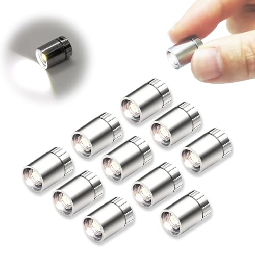 10 pcs Mini LED Licht, Micro LED Licht, LED Licht Mini mit Batterie, Mini LED Licht zum Kleben, Geeignet zum Dekorieren von Puppenhäusern, DIY-Kunsthandwerk(Weißes Licht) von Mstnoixgc