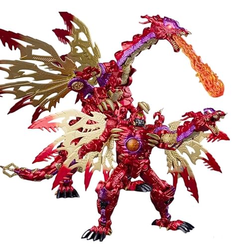 MuMOQX 14,2 Zoll Red Dragon Megatron, Transformer-Spielzeug, Anime-Actionfiguren, 2 Modi – Roboter- Und Dinosauriermodelle, KO-Version von MuMOQX