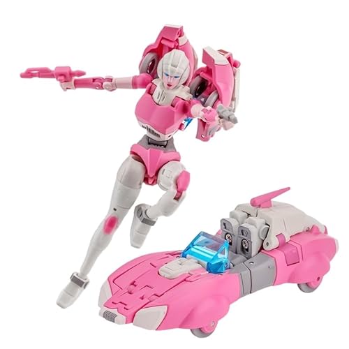 MuMOQX Arcee Transformer, CEE, Anime-Actionfiguren H48, 2 Modi – Roboter- Und Automodelle, 2 Farben Verfügbar, 9,1 cm, KO-Version(Pink) von MuMOQX