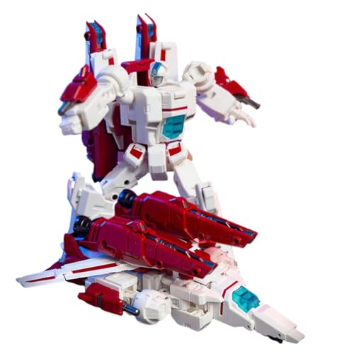 MuMOQX Jetfire-Transformer-Spielzeug, Skyfire, Anime-Actionfiguren, Roboter- Und Flugzeugmodelle, 2 Farben Erhältlich, KO-Version(Red White) von MuMOQX