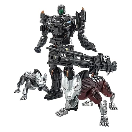 MuMOQX Lockdown Transformer, Anime-Actionfiguren VT01, 2 Modelle – Roboter Und Auto, Mit 2 Hunden, KO-Version von MuMOQX