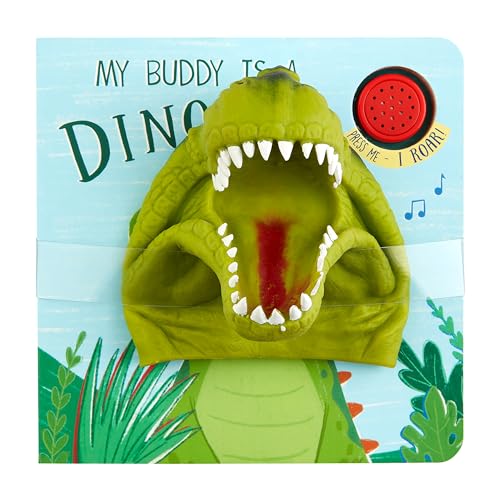 Mud Pie Kinderbuch mit Dino-Puppenbrett, 15,5 x 15,5 cm von Mud Pie