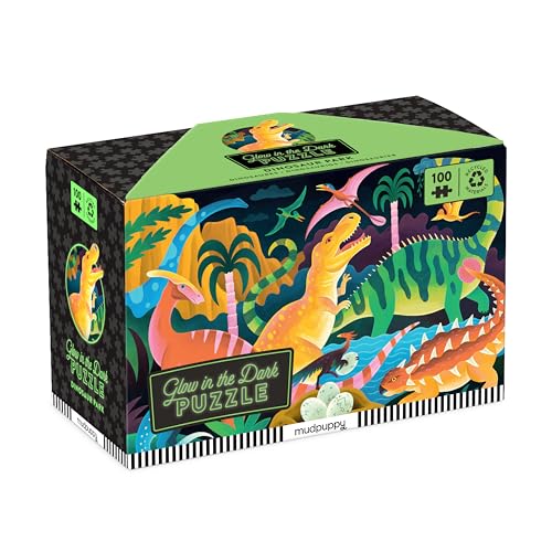 Dinosaur Park Glow in The Dark Puzzle: 100 Pieces von MudPuppy