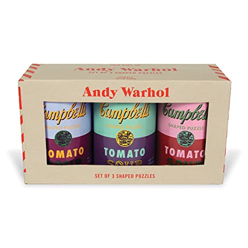 Andy Warhol Soup Cans Set of 3 Shaped Puzzles in Tins von Galison
