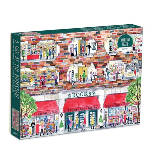 Galison 9780735367081 Michael Storrings A Day at The Bookstore 1000 Piece Puzzle von Galison