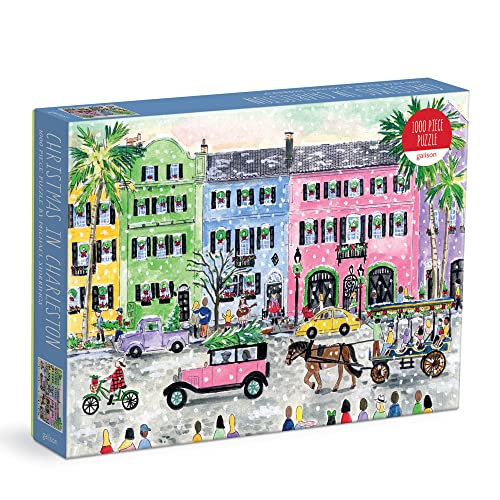 Galison 9780735372030 Michael Storrings Christmas in Charleston Jigsaw Puzzle, Multicoloured, 1000 Pieces von Galison