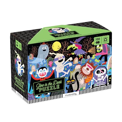 Haunted Graveyard Glow in The Dark Puzzle: 100 Pieces von Mudpuppy