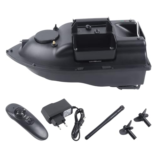 Mudshape 500m Futterboot Bausatz RC Fischköder Boot Baitboat Nachtangeln Köderboot 220V, Wireless RC Motoren Ferngesteuertes Köderboot, Angelköder-Boot für Pools und Seen von Mudshape