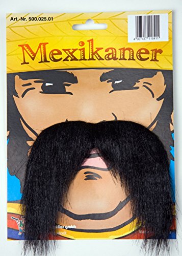Mexikaner Schnurrbart Farbe schwarz 500.025.01 von Festartikel Müller