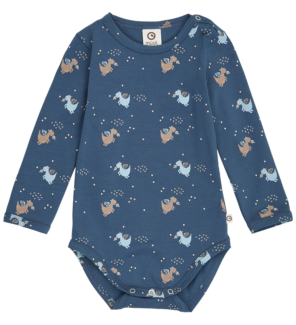 Müsli Body l/ä - Bilderbuch - Navy/Soft Blue/Walnuss - Müsli - 68 - Body L/Ä Müsli Body l/ä - Bilderbuch - Navy/Soft Blue/Walnuss - Müsli - 68 - Body L/Ä von Müsli