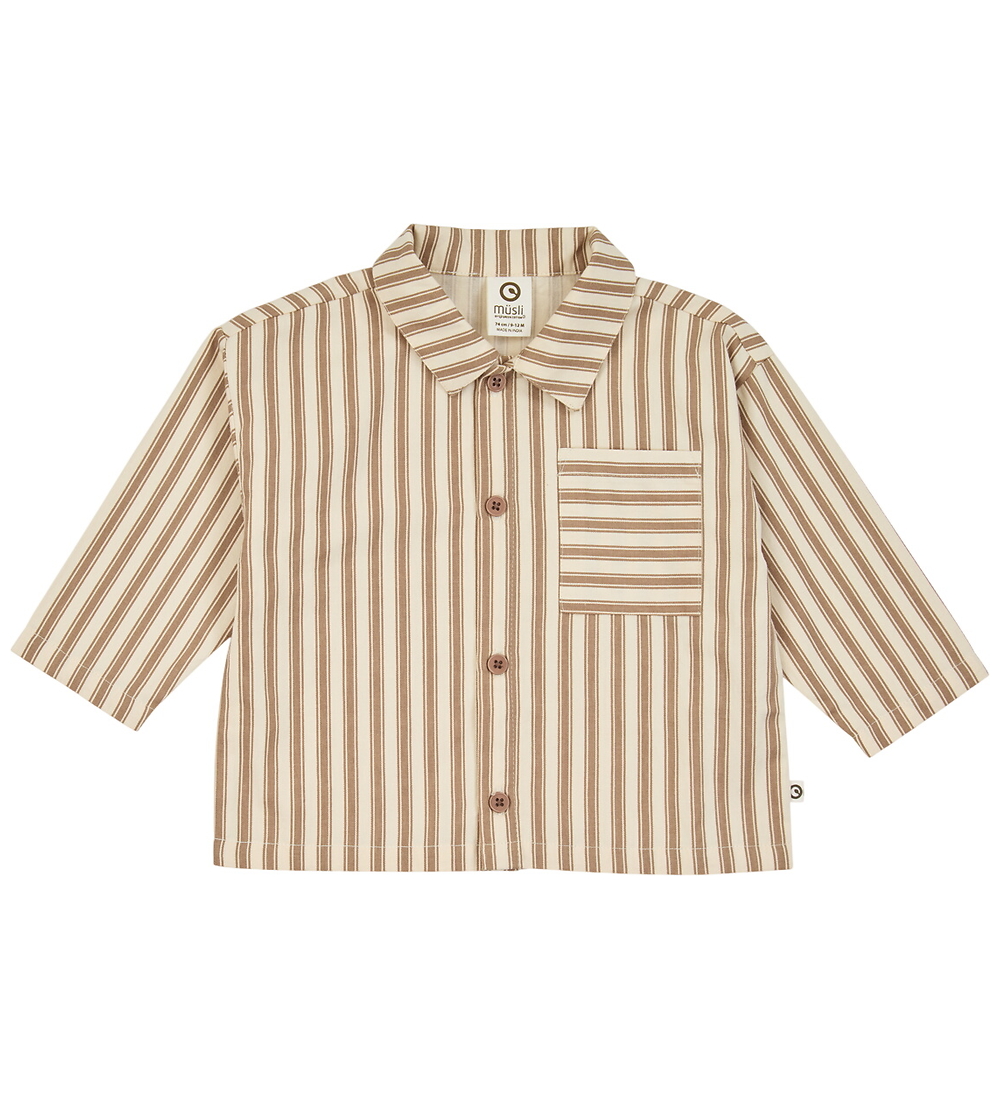 Müsli Hemd l/ä- Baby - Gewebt Stripe - Oak/Walnuss - Müsli - 74 - Hemd/Bluse Müsli Hemd l/ä- Baby - Gewebt Stripe - Oak/Walnuss - Müsli - 74 - Hemd/Bluse von Müsli