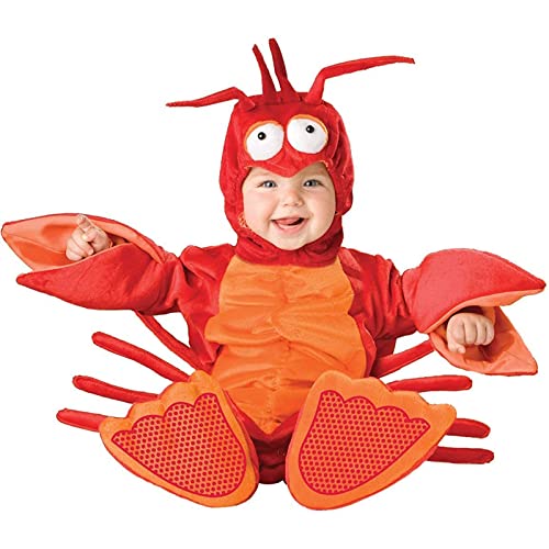 Mugoebu Baby-Hummer-Kostüm, Dinosaurier-Cosplay-Strampler, Krabbenkostüm für Kleinkinder mit Kochmütze für Halloween-Anziehparty, Halloween-Tierkostüme (Red, 0-6 Months) von Mugoebu