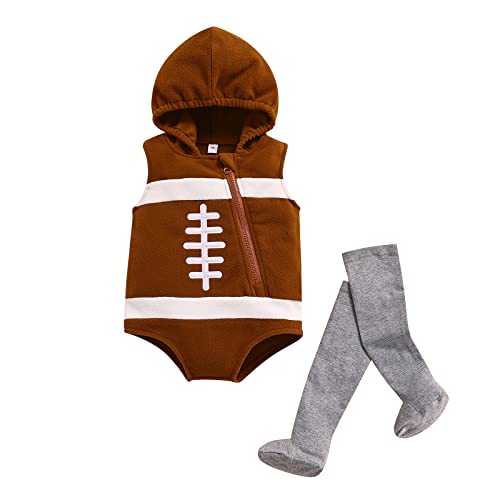 Mugoebu Kleinkind Baby Junge Mädchen Ananas Obst Phantasie Kostüm Mit Kapuze Romper Overall Legging 2Pcs Outfit (Brown, 0-6 Months) von Mugoebu