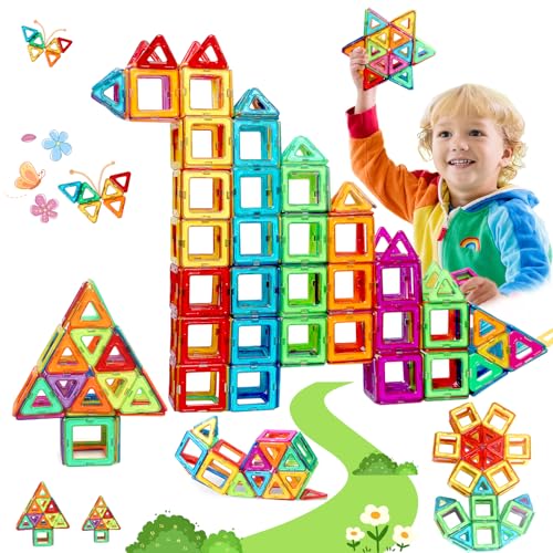 Magnetische Bausteine Spielzeug ab 3 Jahre alte Magnetspielzeug Magnete für Kinder Geschenk für Mädchen Junge 3 4 5 6 7 Jahre Kreativität Montessori Spielzeug Weihnachten-38pcs von Muitotir