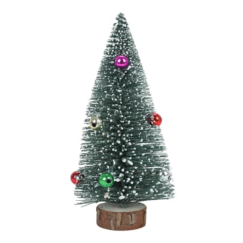 Mini Weihnachtsbaum, Künstlicher Flaschenbürste Weihnachtsbaum für Weihnachten Dekorationen Tischdeko, Schaufenster, DIY Schneekugeln, Weihnachtskuchen und Geschenken, Miniatur-Weihnachtsbaum (1) von Muium(TM)