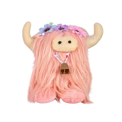 Muium(TM) Hochlandkuh 19 cm, Soft Toy Animals Hochlandrind realistisches Kuscheltier Kuh Toy Highland Cow Plüschtier Stofftier Plüsch Spielzeug für Kinder Party Geburtstag Weihnachten Geschenke (2) von Muium(TM)