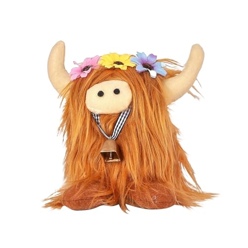 Muium(TM) Hochlandkuh 19 cm, Soft Toy Animals Hochlandrind realistisches Kuscheltier Kuh Toy Highland Cow Plüschtier Stofftier Plüsch Spielzeug für Kinder Party Geburtstag Weihnachten Geschenke (1) von Muium(TM)