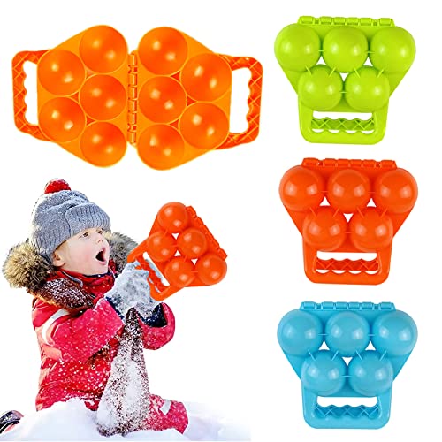 Muium(TM) Schneeball Former, Winter Schneeball Maker Schneeball Clip Maker Sandball Maker Clips Klammern Spielen Schnee Sand Spielzeug für Kinder Jungen Mädchen Sommer Winter Spaß(3PCS) (1) von Muium(TM)