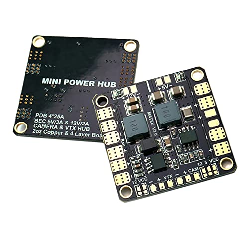 Mukudlt Mini Power Hub Stromverteilungsplatine PDB mit BEC 5V & 12V für FPV QAV250 ZMR250 Multikopter Quadkopter von Mukudlt