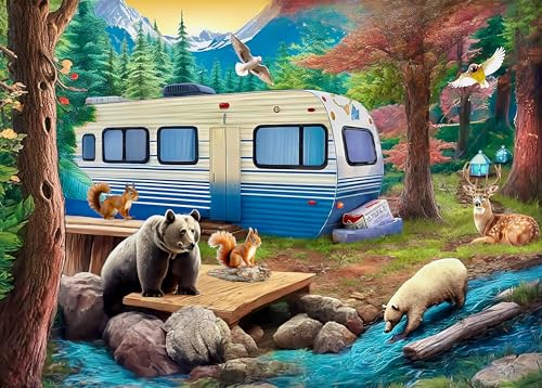 Puzzle 500 Teile – Puzzle für Erwachsene und Kinder – Abenteuer Waldbär Puzzle 500 Teile – Puzzle für Erwachsene und Kinder – Abenteuer Waldbär von Mulic