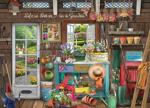 Puzzle 500 Teile – Puzzle für Erwachsene und Kinder ab 14 Jahren – Gartenhaus – Entworfen von Bigelow Illustrations von Mulic