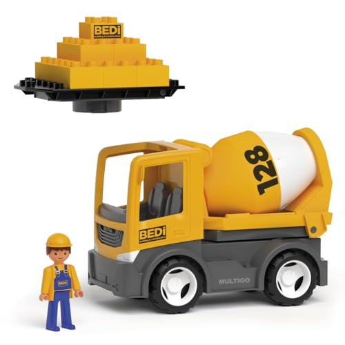 MultiGO Build 2+1 Set Sandkasten Spielzeug für Kinder ab 3 Jahre - Bauarbeiter, Auto, Mischer, Platte - Sandspielzeug für Outdoor Spiele - Auto für den Garten MultiGO Build 2+1 Set Sandkasten Spielzeug für Kinder ab 3 Jahre - Bauarbeiter, Auto, Mischer, Platte - Sandspielzeug für Outdoor Spiele - Auto für den Garten von MultiGO