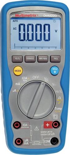 Multimetrix DMM 220 Hand-Multimeter digital Wasserdicht (IP67) CAT III 1000 V, CAT IV 600V Anzeige ( von Multimetrix