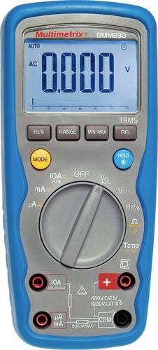 Multimetrix DMM 230 Hand-Multimeter digital Wasserdicht (IP67) CAT III 1000 V, CAT IV 600V Anzeige ( von Multimetrix