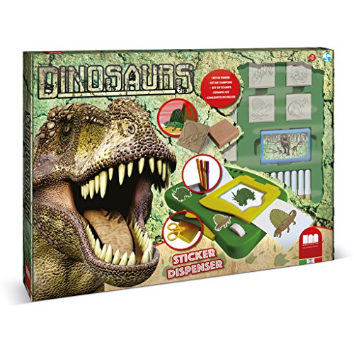 Multiprint Maschine für Sticker Dinosauri, Made in Italy, 7 Stempel, Malbucher mit Markierugen, Stempelset Kinder, in Holz und Naturkautschuk, Ungiftige Waschbare Tinte, Geschenkidee, Art.08220 Multiprint Maschine für Sticker Dinosauri, Made in Italy, 7 Stempel, Malbucher mit Markierugen, Stempelset Kinder, in Holz und Naturkautschuk, Ungiftige Waschbare Tinte, Geschenkidee, Art.08220 von Multiprint