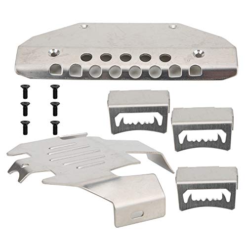 5pcs Stainless Steel Chassis Armors Skid Plate, Fits for Traxxas 6 G63 6 Wheels RC Car, Sturdy and Rust Resistant, with Screws for Easy Installation von Multizenic