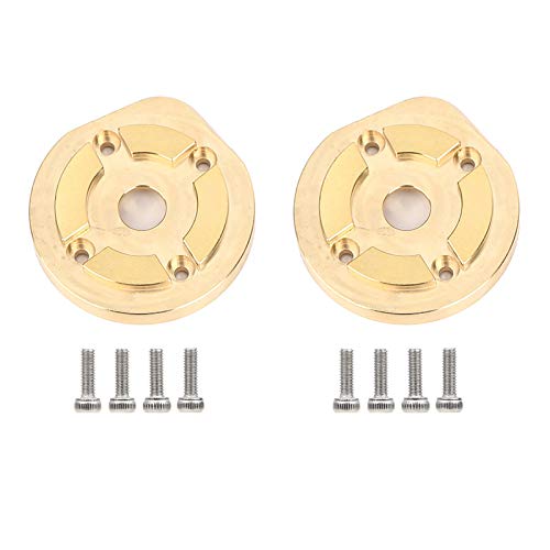 Multizenic 1 Paar Goldmessing-RC-Antriebsgehäusekappen, passend für Axial Capra 1.9, Gegengewichtszubehör, erhöhen die Stabilität beim Handling, senken den Schwerpunkt, verbessern das von Multizenic