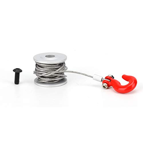 Multizenic 25T Servo Winch Roller, Aluminum Alloy Material, RC Crawler Upgrade Accessory, Silver Red Color, Sturdy and, Compatible with RC Tracks von Multizenic