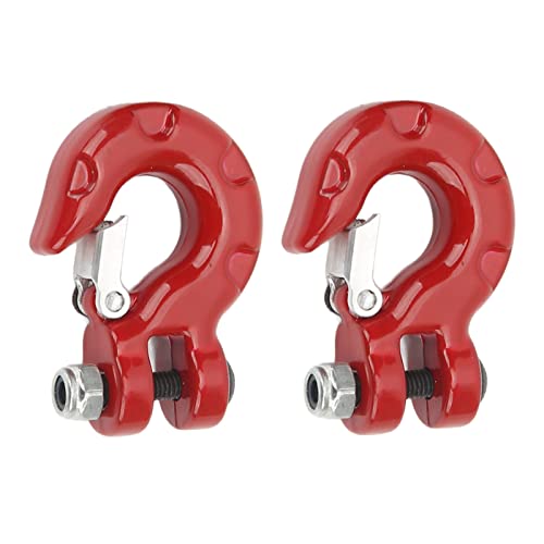 Multizenic 2PCS RC Abschlepphaken, 1/10 Zinklegierung Simulation Klettern Auto Abschlepphaken, einfache Installation für Axial SCX10 D90 Redcat, robust und verschleißfest von Multizenic