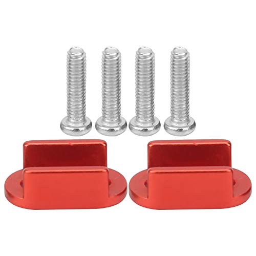 Multizenic 2Pcs RC Rear Axle Leaf Spring Suspension Mount Plate, Fit for WPL D12 1/10 Remote Control Trucks, Aluminium Alloy Material, Lightweight Design, Quick Installation, Ideal Replaceme (Red R) von Multizenic