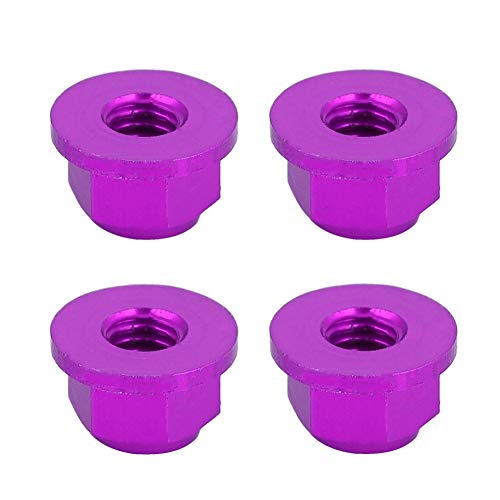 Multizenic 4 Stück Aluminium-M4-Reifenmuttern, Bunte Optionen, Premium-Material für Fayee 1/12 WL 12423 Geländewagen-Monstertruck, robuste Ersatzmuttern (Purple 0119P) von Multizenic